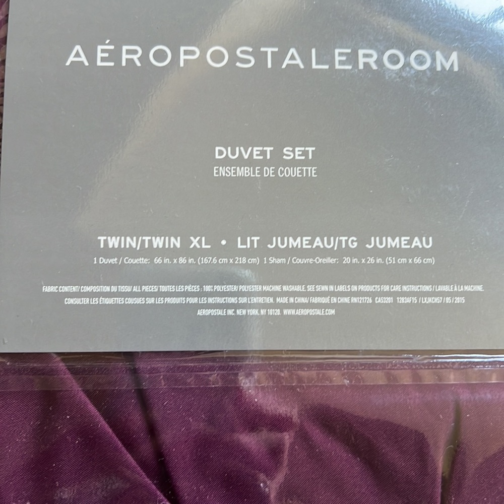 Aeropostale Purple Twin Duvet Cover Set - Picture 3 of 5